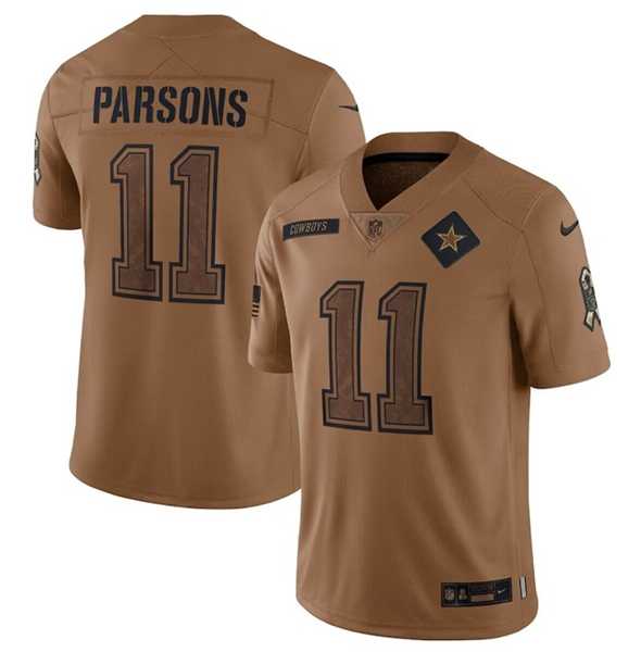 Men's Dallas Cowboys #11 Micah Parsons 2023 Brown Salute To Service Limited Football Stitched Jersey Dyin,We sell and wholesale Men's Dallas Cowboys #11 Micah Parsons 2023 Brown Salute To Service Limited Football Stitched Jersey Dyin on line form chian!